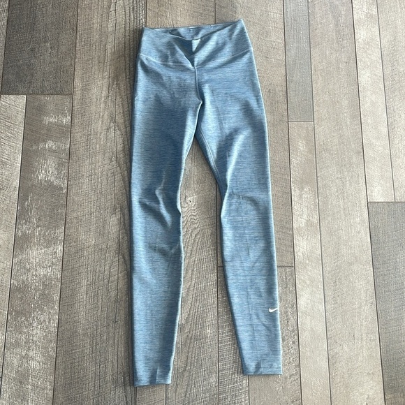 Nike Dri-Fit Size XS Heathered Blue High-Rise Athletic Leggings - Picture 6 of 6